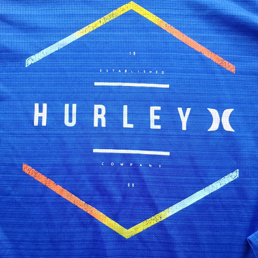 Hurley Boys H2O-Dri Hoodie Blue 14/16 Graphic Logo Lightweight Sweatshirt - Picture 2 of 8